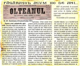 Făgăraşul acum 100 de ani